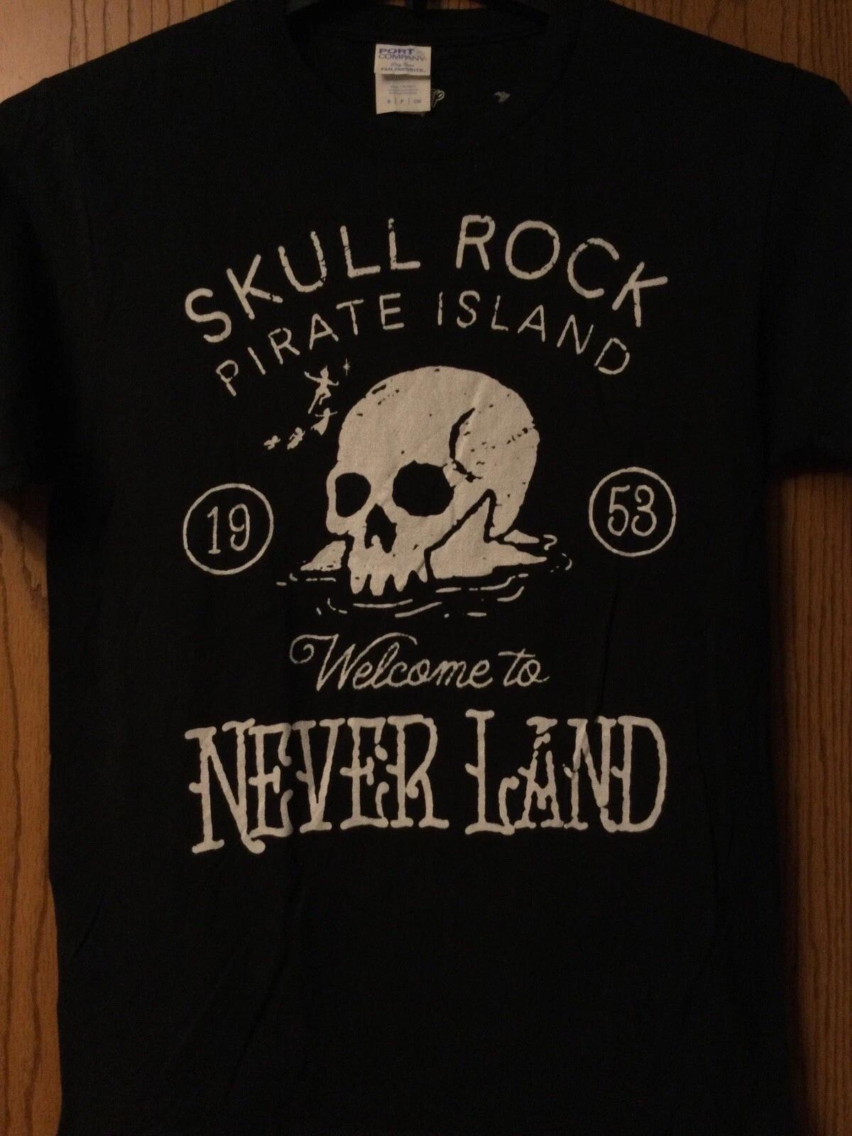 Skull Rock - Pirate Island - “Welcome To Neverland” - Black Shirt - S - Disney 3XL