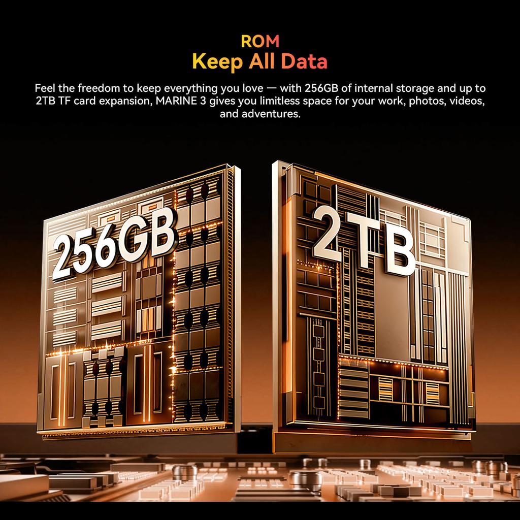 Oscal MARINE 3 Android 16 Smartphone 8GB+256GB MediaTek Helio G81 Rugged Phone Mobile