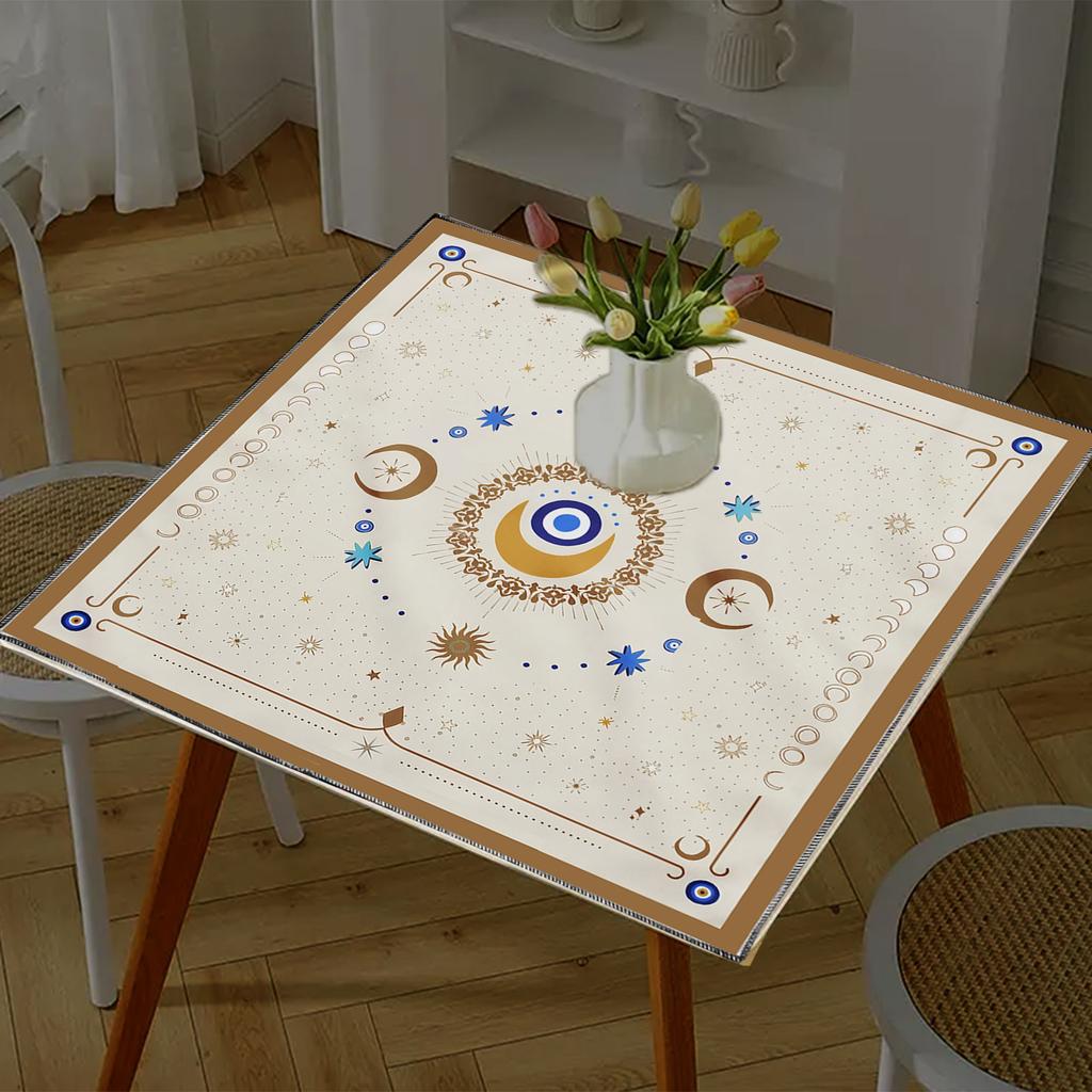 Tarots Tablecloth Altars Cloth Eye Moon Pattern Astrology Tablecloth Divinations Card Cloth Tapestry Wall Decoration