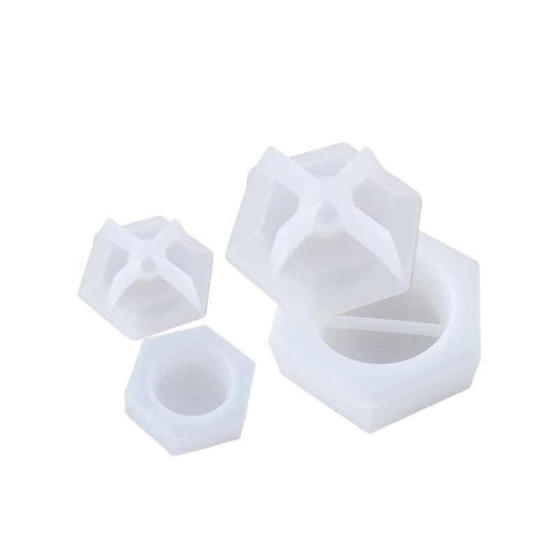 DIY Crafts Silicone Mold Hexagonal Jewelry Box Molds Silicone Candle Cup Molds Perfect for Jewelry Box Storage Container