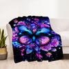 1pc Colorful Butterflies Flowers Blanket Soft and Warm for Sofa Office Camping Travel Livingroom Great Gift for Friends and Family Comfortable