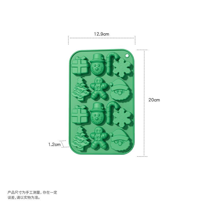 Christmas Tree Silicone Cake Mold DIY Snowman Gingerbread Man Santa Claus Chocolate Jelly Pudding Mold Cake Accessories