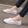 The first layer of cowhide, shallow-mouth leather, little white shoes, women's new spring and summer versatile casual one-pedal flat-soled single 