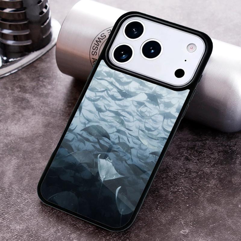 Animal Manta Ray Phone Case For iPhone 17 16 15 14 13 12 11 Pro Max Plus 17Air Soft Silicone Cover