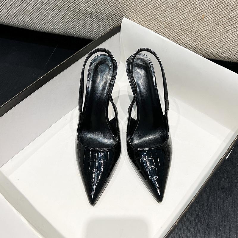 

Мода Уличный Стиль Сексуальные Туфли-Лодочки с Острым Носком из Змеиной Кожи Женские Туфли для Стриптиза Босоножки Слингбэк на Высоком Каблуке Женская Обувь Женские Босоножки 34