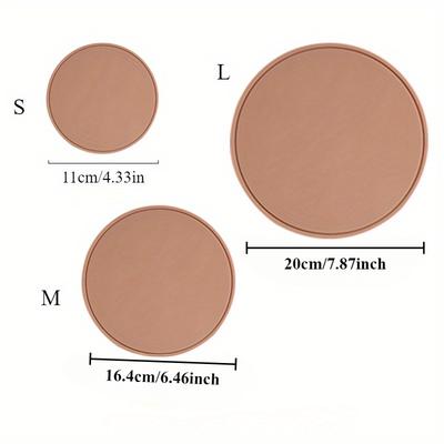 1/3PCS Silicone Pot Mat Heat Insulation Pad Silicone High Temperature Resistant Dining Table Anti-scalding Pad Round and Simple