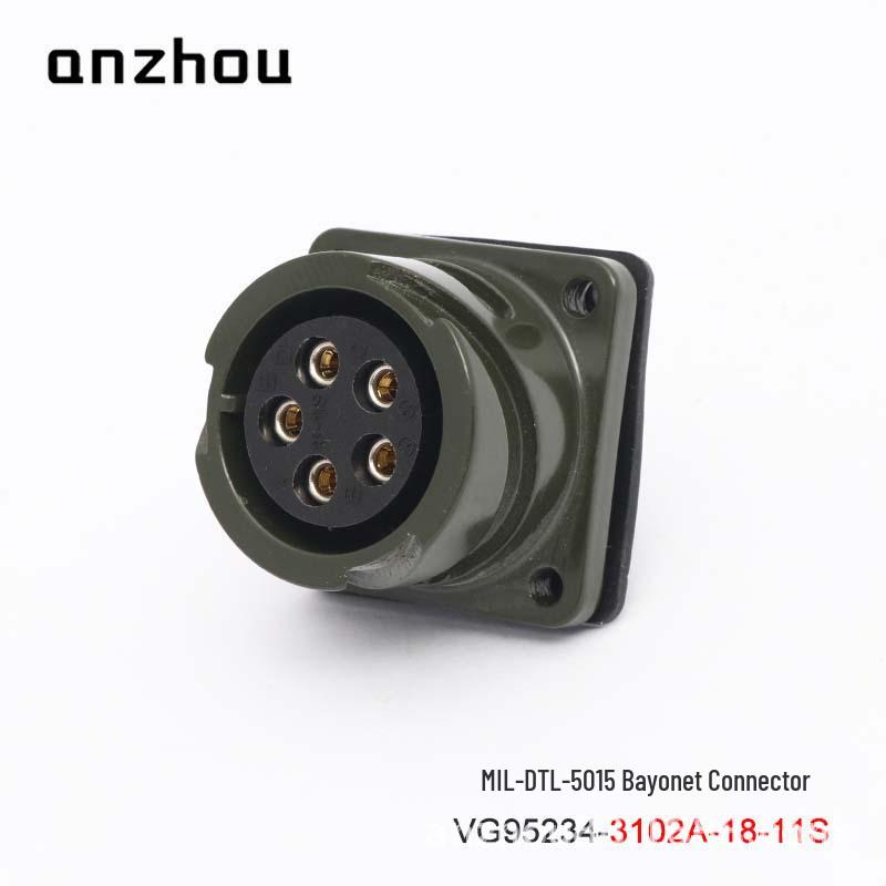 6-Pin Aviation Plug: US Military Standard Bayonet Connector VG95234-18-12S (CA06COME-18-12P)