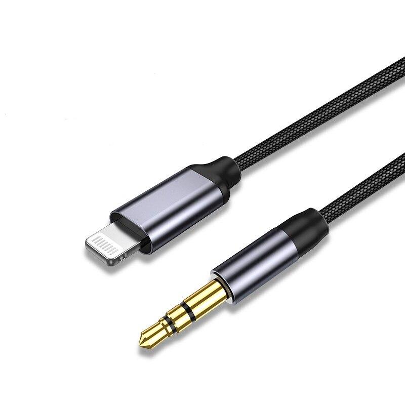 

Aux Cable 3.5mm Jack Male Cable Car Converter Headphone Audio Adapter 0.5m сірий