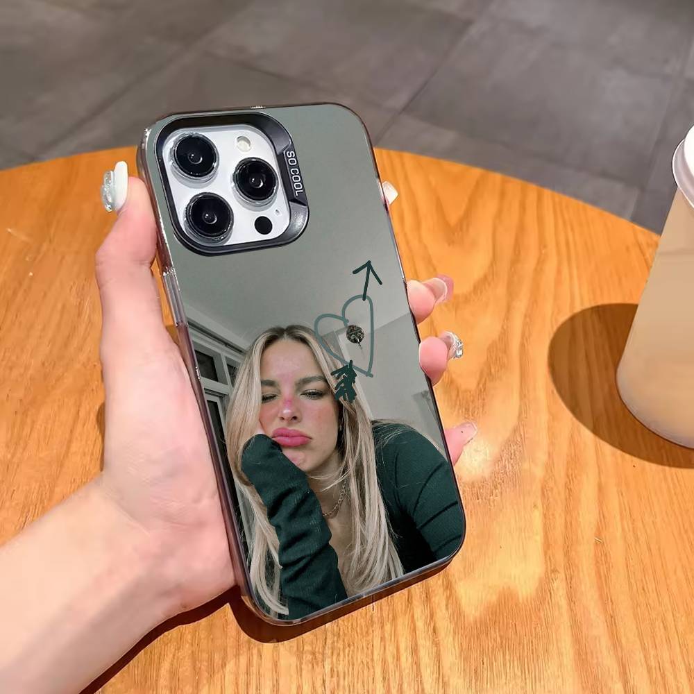 Hot A-Addison Rae Phone Case For iPhone17,16,15,14,13,12,11,Pro,MAX Gray Matte Silicone Black Cover