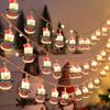 Christmas Light Strings Snowman Santa Christmas Tree Ornaments Festive Window Dressing Lights Warm