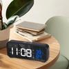1200mAh Music LED Digital Alarm Clock Voice Control Temperature Humidity Display Desktop Clock Home Table Decoration