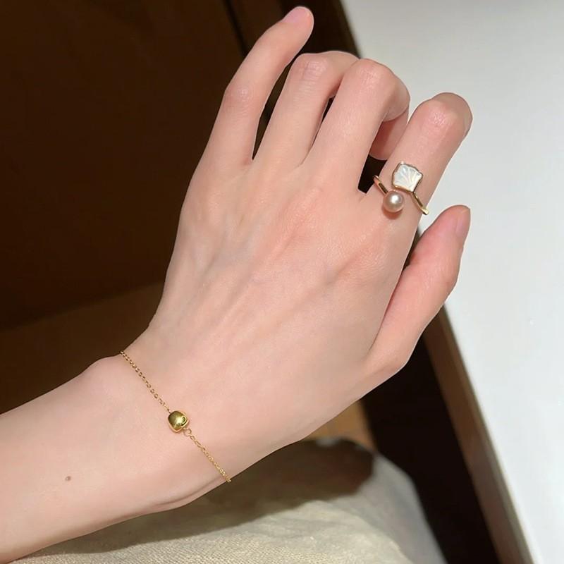 Unique Enamel Blue Mother Of Pearl Ring For Women Fashionable And Elegant Accessory