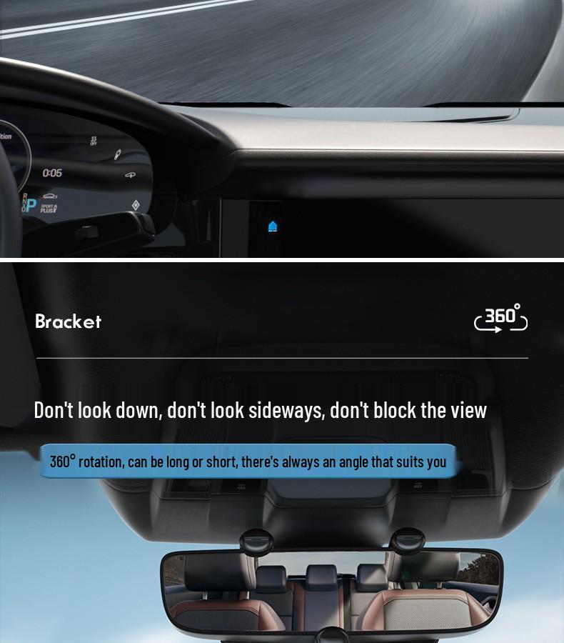 Universal Car Rearview Mirror Phone Holder & Dash Cam Mount - Clip-on Extended Version