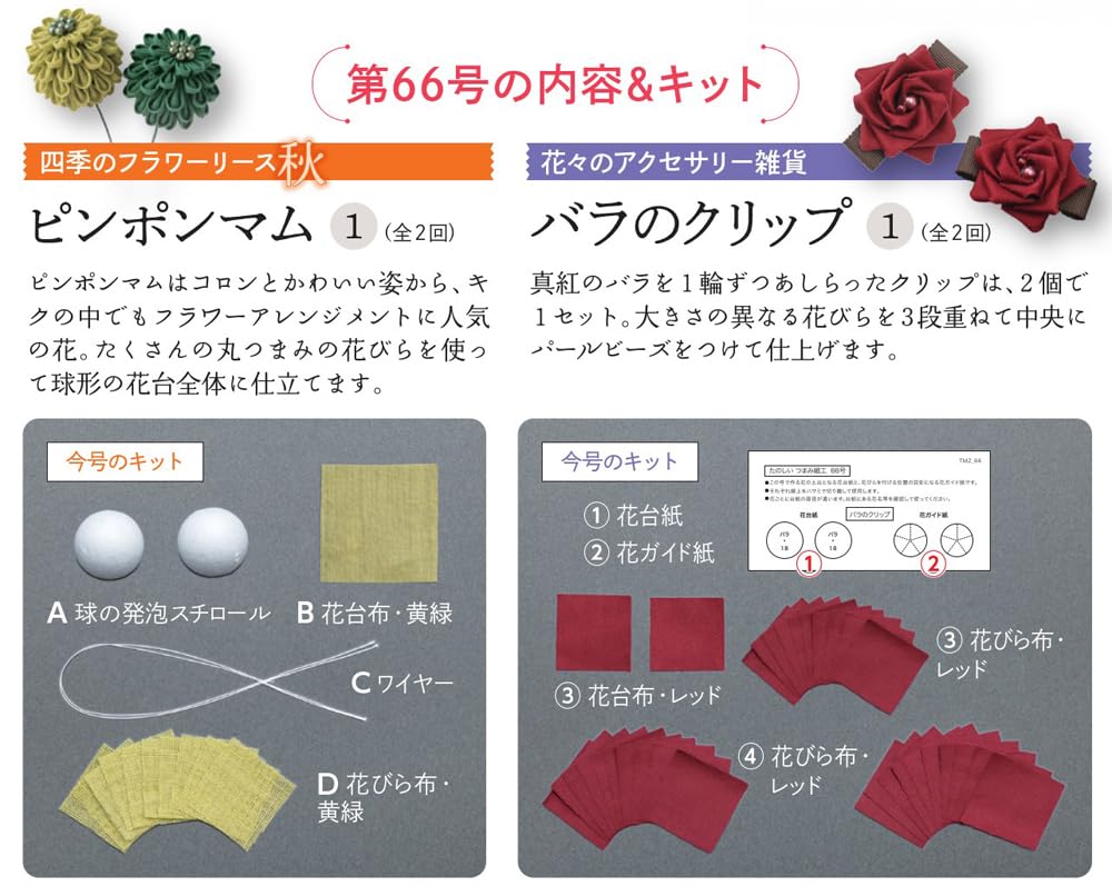 Fun Tsumami Zaiku 66 No. [Encyclopedia] (with kit)