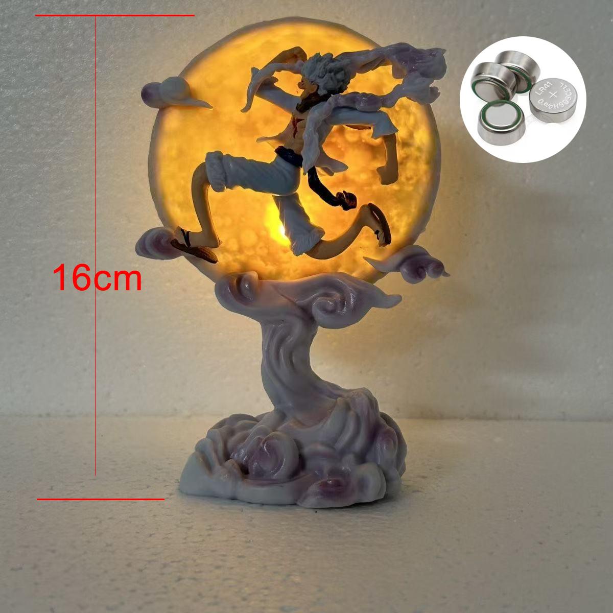 Светящаяся фигурка One Piece Gear 5 Nika Luffy Moon Chase, Аниме светодиодная настольная лампа для атмосферы