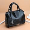 Yogodlns Vintage Boston PU Leather Luxury Handbags Purse Women Shoulder Crossbody Bags Rivet Designer Female Pillow Tote