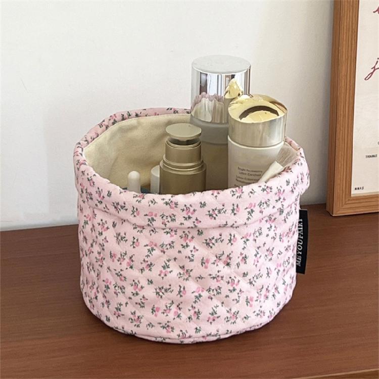 Practical Floral Cosmetic Case Keep Your Table Tidying While Traveling Or Home Decoration