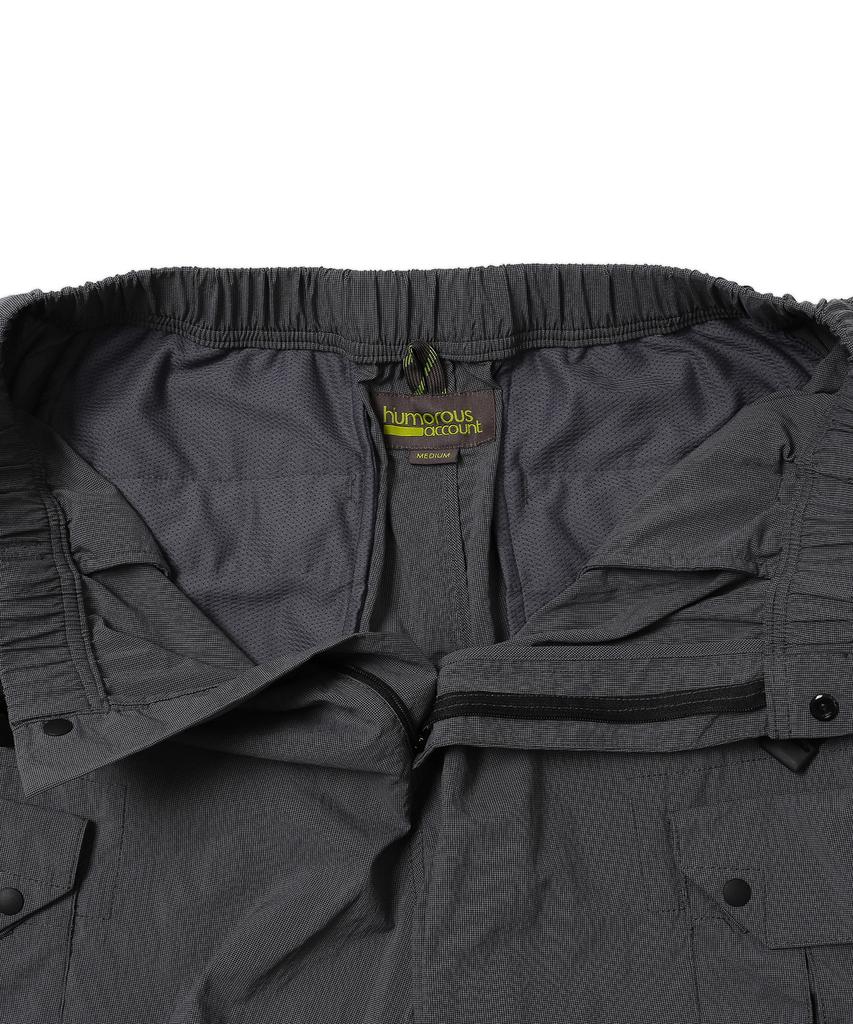 HUMOROUS ACCOUNT Field Cargo Shorts / Charcoal Grid