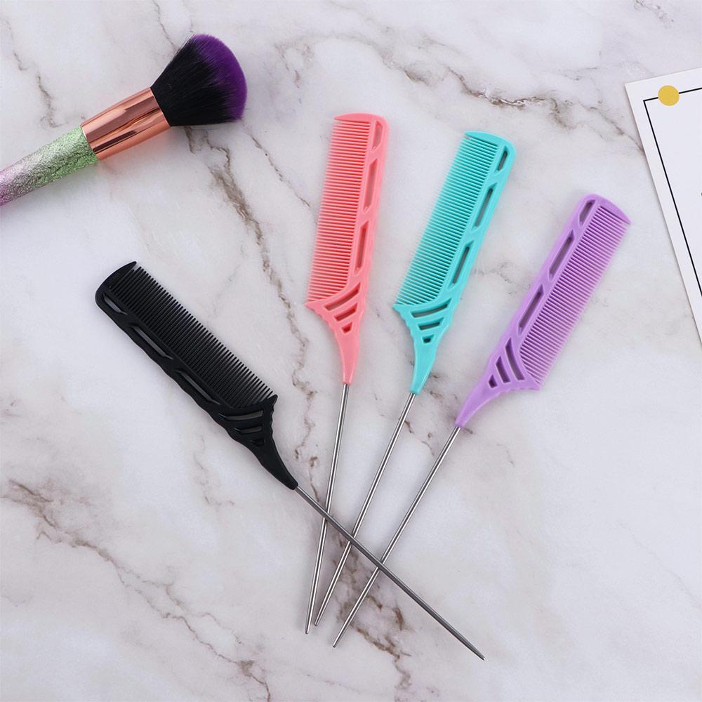 Highlight Hairdressing Sharp Tail Styling Comb Hair Edge Trimmer Rat Tail Combs Hair Tail Comb