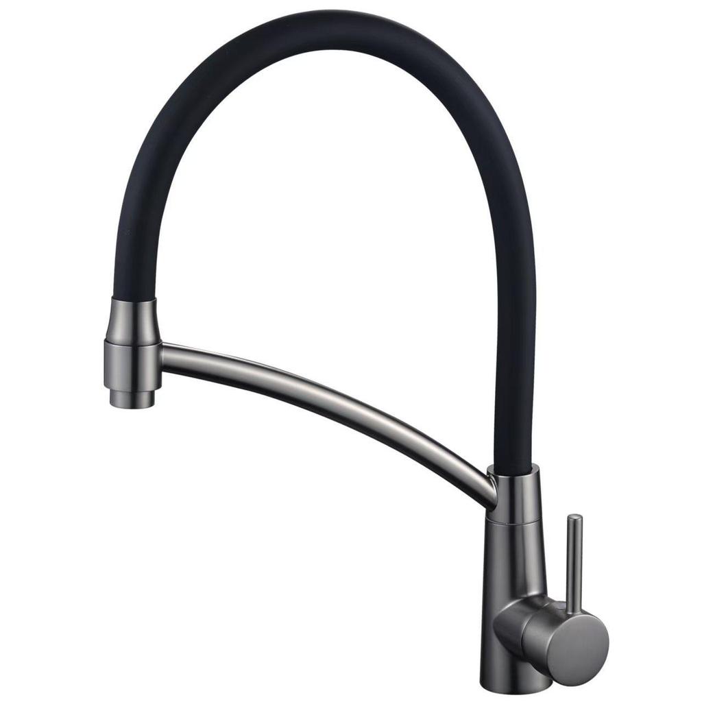 Drehbarer Ganzkupfer-Auszieh-Küchenhahn für Warm- und Kaltwasser