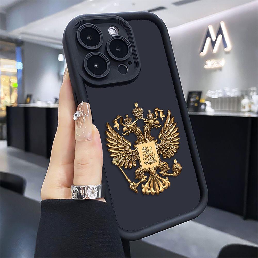 Russian Emblem Flags Cover Phone Case For Xiaomi 8 11 12 12T 13 13T 14 14T 15 POCO F5 F7 X3 X4 X5 X6 X7 M6 M7 PRO TPU Case Shell