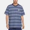 Nike Sb All Over Print Striped Crew Neck Loose Short Sleeve T-Shirt Men Tops Slate-Blue FQ3712-493