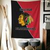 Chicago Blackhawks Wall Tapestry Aesthetic Wall Hanging Printed Fabric Blanket Decorative Tapestries for Bedroom Living Room Home Decor