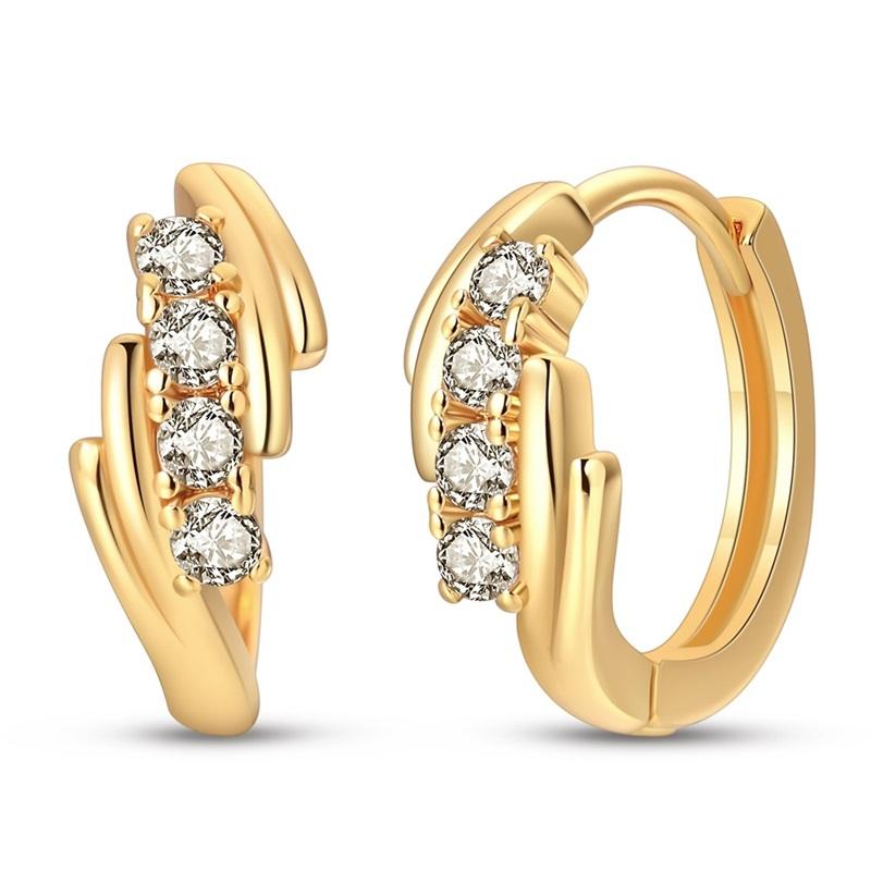 Women's 925 Silver Classic Gold Pearl Inlaid Earrings Elegant Suitable For Engagement Wedding Party Exquisite Jewelry