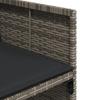 11 pc. Outdoor Dining Set with Cushions Gray Poly Rattan
