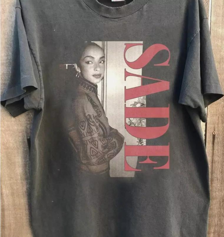 

Sade 90s Retro Classic Black Reprinted T Shirt Full Size S5XL Unisex T-Shirt L