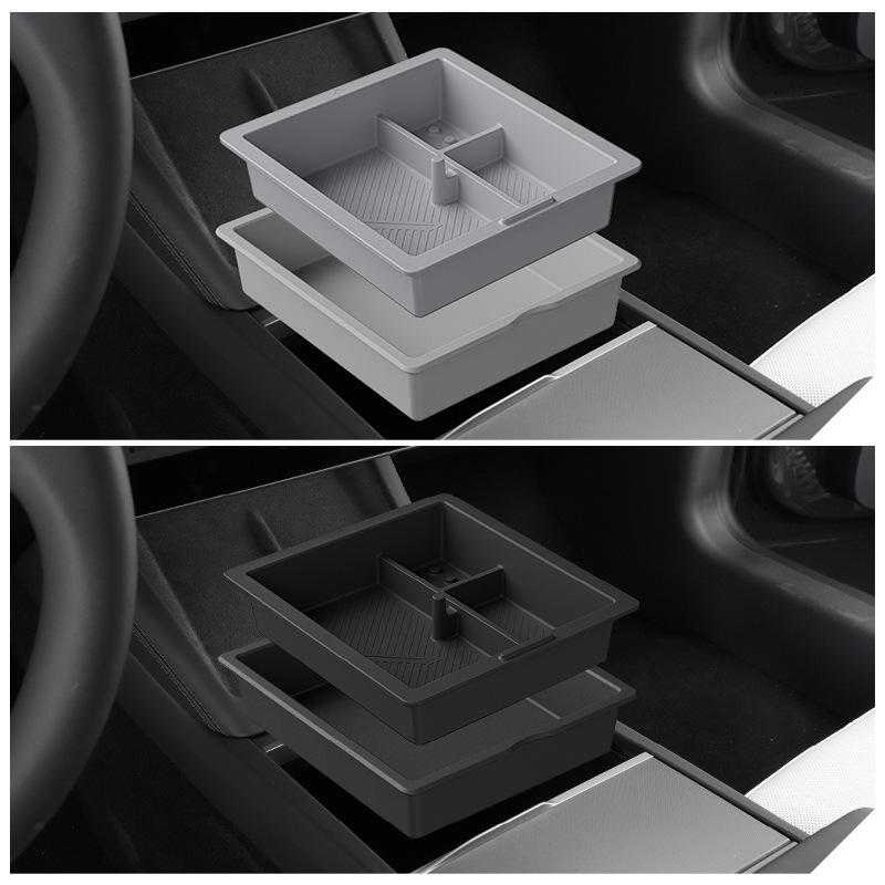 Fits Tesla Center Console and Upgraded Model Y/3 Armrest Silicone Storage Boxes.