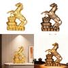 Pferd Figur Tier Statue Kunsthandwerk Harz Feng Shui Skulptur für Büro Einrichtung Schreibtisch