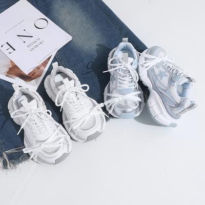 Modische Damen-Sommer-Freizeitschuhe mit dicker Sohle, atmungsaktives Mesh, erhöhend, Damensportschuhe
