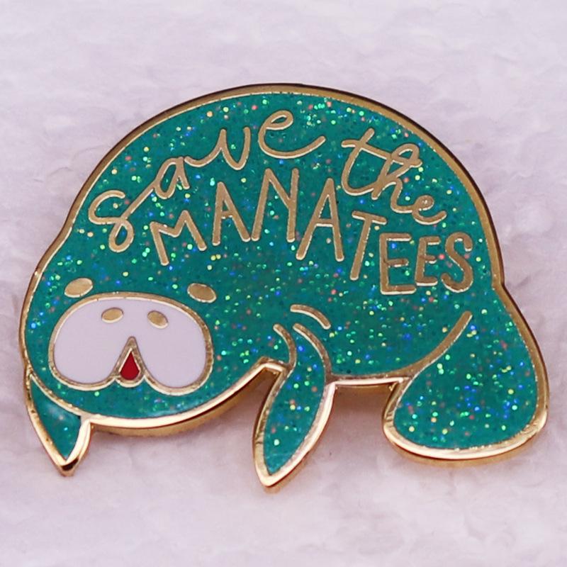 Manatee Glitter Keepsake Box
