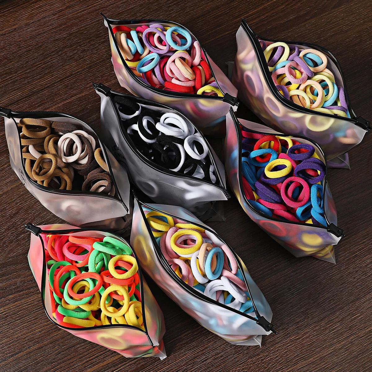 

50/100Pcs 2.5cm Elastic Hair Bands for Children Colorful Nylon Hair Ties Kids Rubber Band Girl Hair Accessories Baby Headband 50pcs