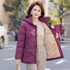 Winter down cotton-padded clothes female mother down thickened cotton-padded clothes jacket old lady hooded cotton-padded jacket