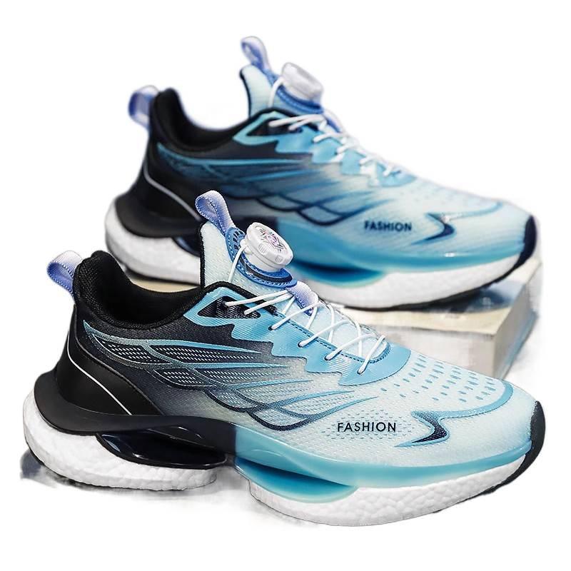 Domestic joint summer new sports and leisure shoes mesh breathable running shoes rotating buttons