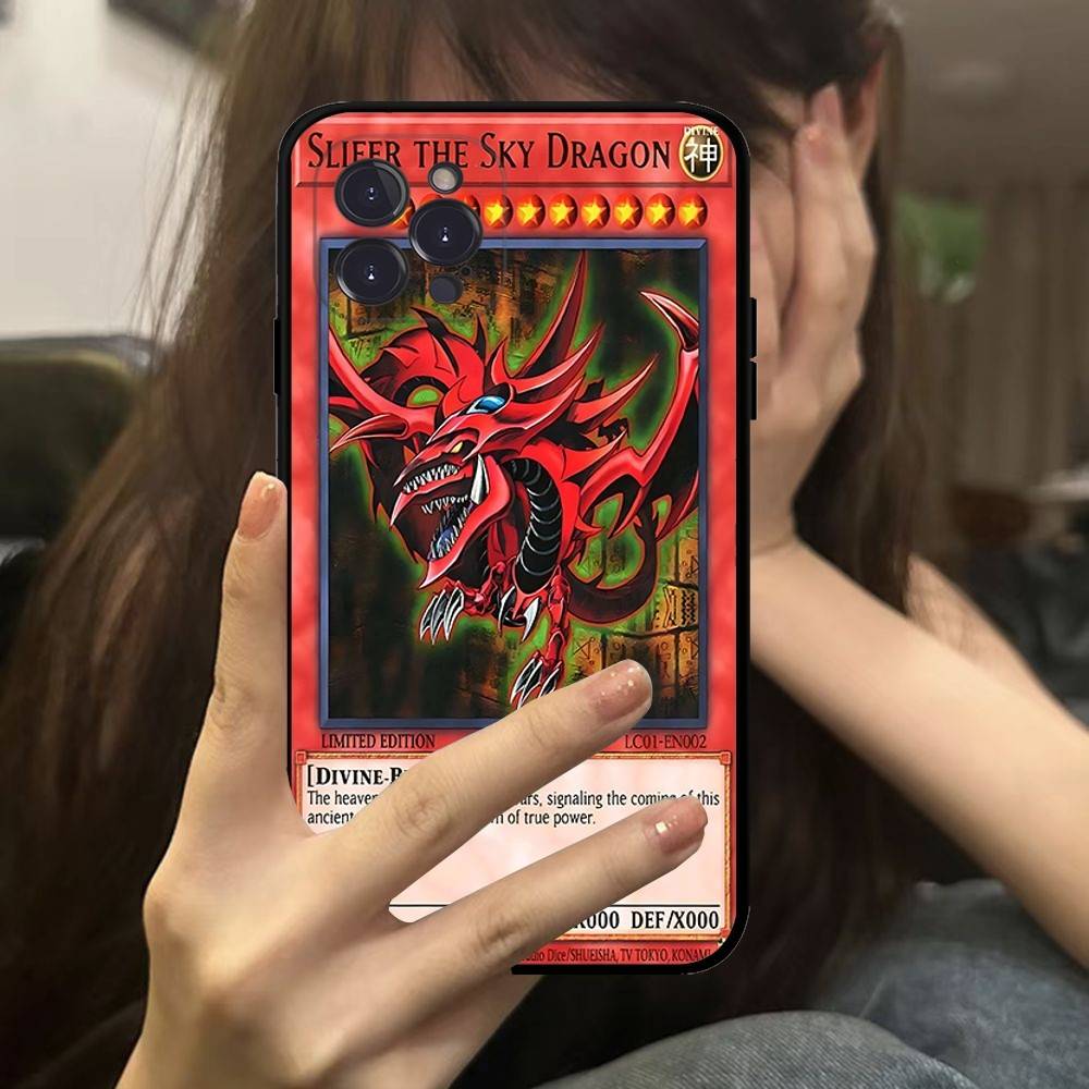 

Anime Yu-Gi-Oh Phone Case For Iphone 16 15 17 13 14 12 11 Pro Max Plus Black Shell Cover Case For iPhone 12