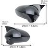 Türspiegel Klebehupe Abdeckung Kappe Für SEAT IBIZA 2008 2009 2010 2011-2016 Glänzend Schwarz Seitenspiegel Abdeckung Kappe Autozubehör