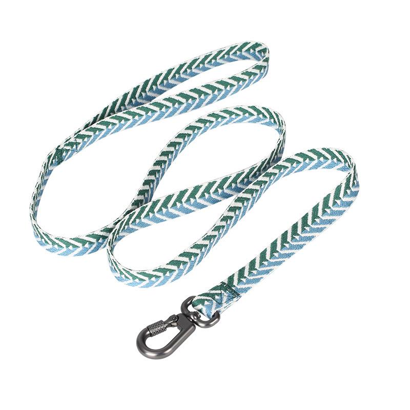 

Новый жаккардовый ошейник для питомца из имитации хлопка с рисунком стрелок, можно повесить на поводок, взрывозащищенная прогулочная веревка для собаки породы лабрадор S size (1.5 * 120cm)