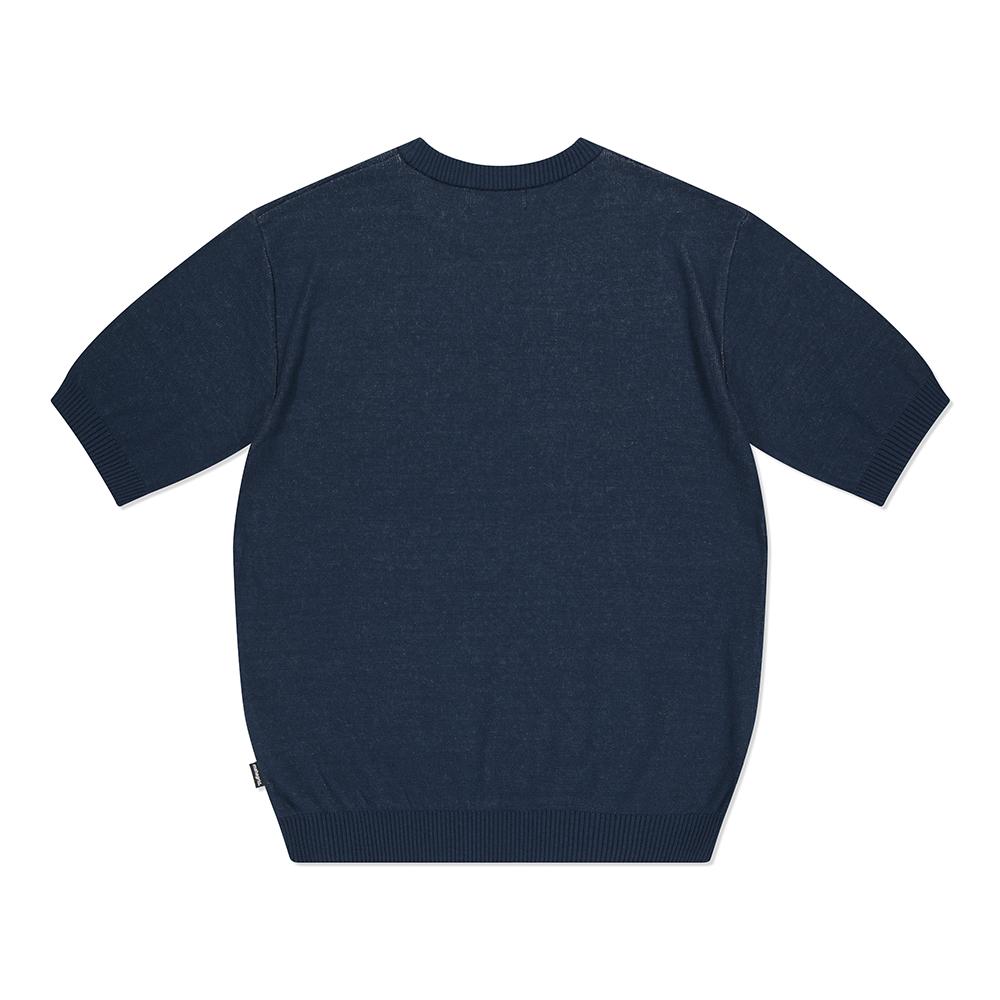 MAHAGRID College Logo Half Knit Navy(Mg2Dmmk601A)
