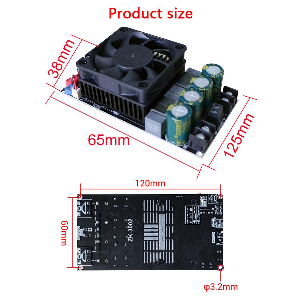 ZK-3002 Pure Rear Level Digital Amplifier Board Stereo 300Wx2 TPA3255 Bridged Mono 600W AMP Audio Music Power Amplifier Board