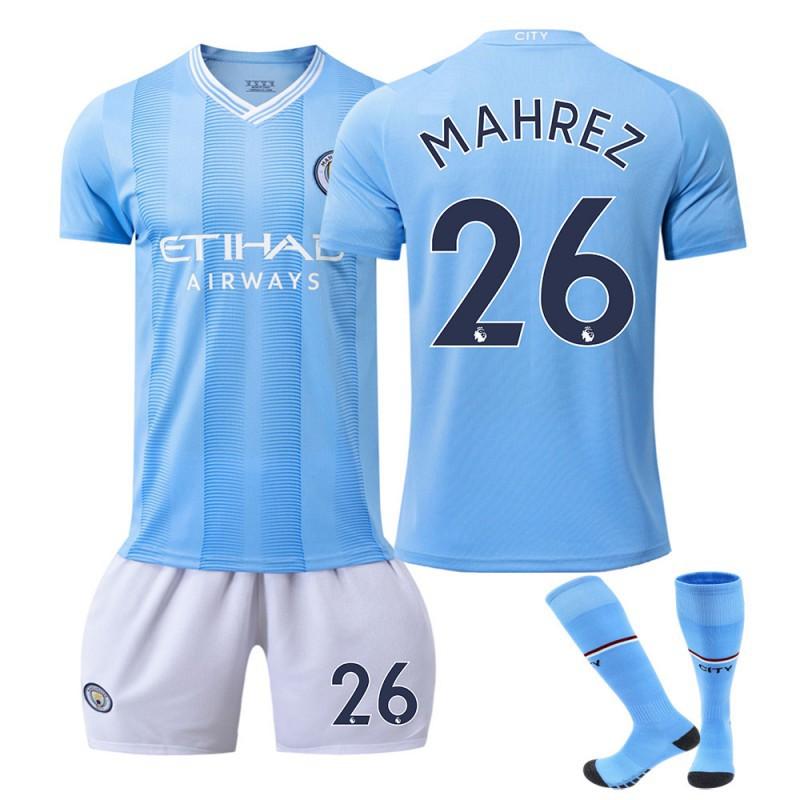 2324 Manchester City's Home Football Uniform No. 9 Harland 10 Glalish 17 De Braunet Fan Version Short Sleeves