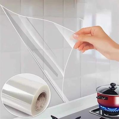 Transparent Kitchen Oil Proof Wall Sticker Anti-Fouling Stain-Resistant Wall Protector Waterproof Electrostatic