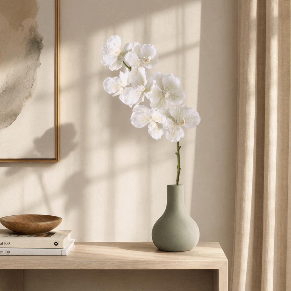 80 CM Length Artificial Orchid Flowers Moisturizing Latex Real Touch Orchids Home Decoration
