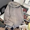 Men's Retro Hooded Double Zipper Knit Cardigan Sweater