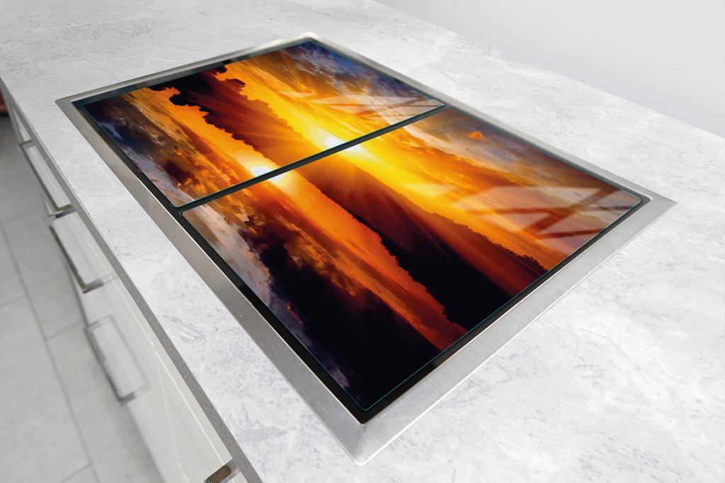 SZKLANA PŁYTA OCHRONNA DO KUCHNI 2x35x52 SŁOŃCE