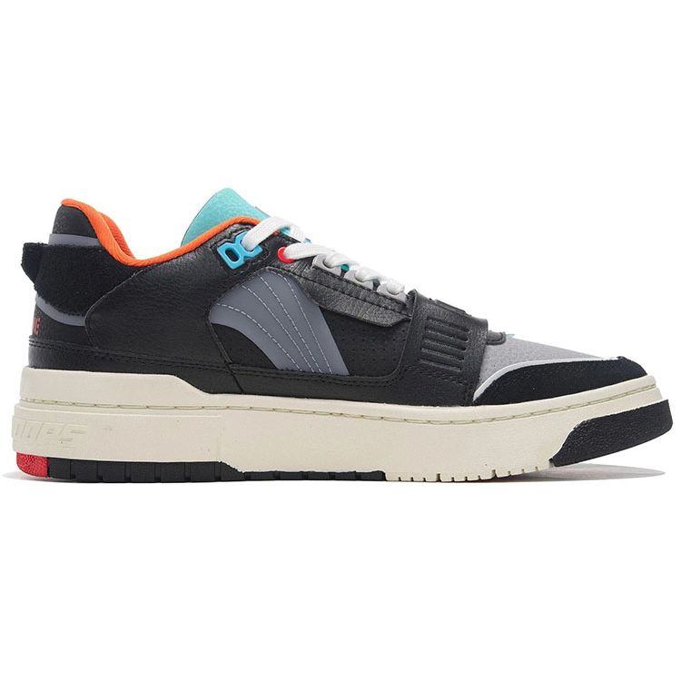 Li Ning Rookie Comfortable Soft Elastic Low Top Retro Basketball Shoes Men Sneaker Black Gray ABCS003-2