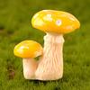 Mini Artificial Mushroom Figurine Resin Simulate Fake Mushroom Miniatures Fairy Garden Miniature Landscape Lawn Decorations