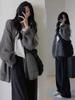 Women's Mid-Length 100% Wool Thick Cardigan - Elegant, Versatile, Loose Fit Cashmere Knitwear